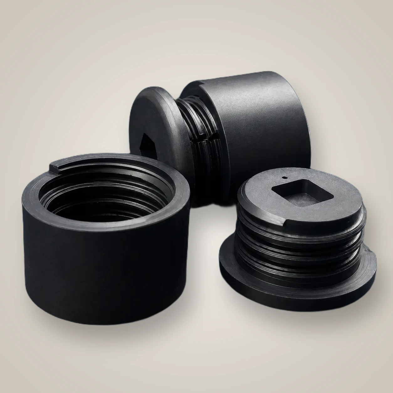 Glass-Filled PTFE Nuts — custom PTFE & fluoropolymer product from TOP PTFE & Fluoropolymer Manufacturer