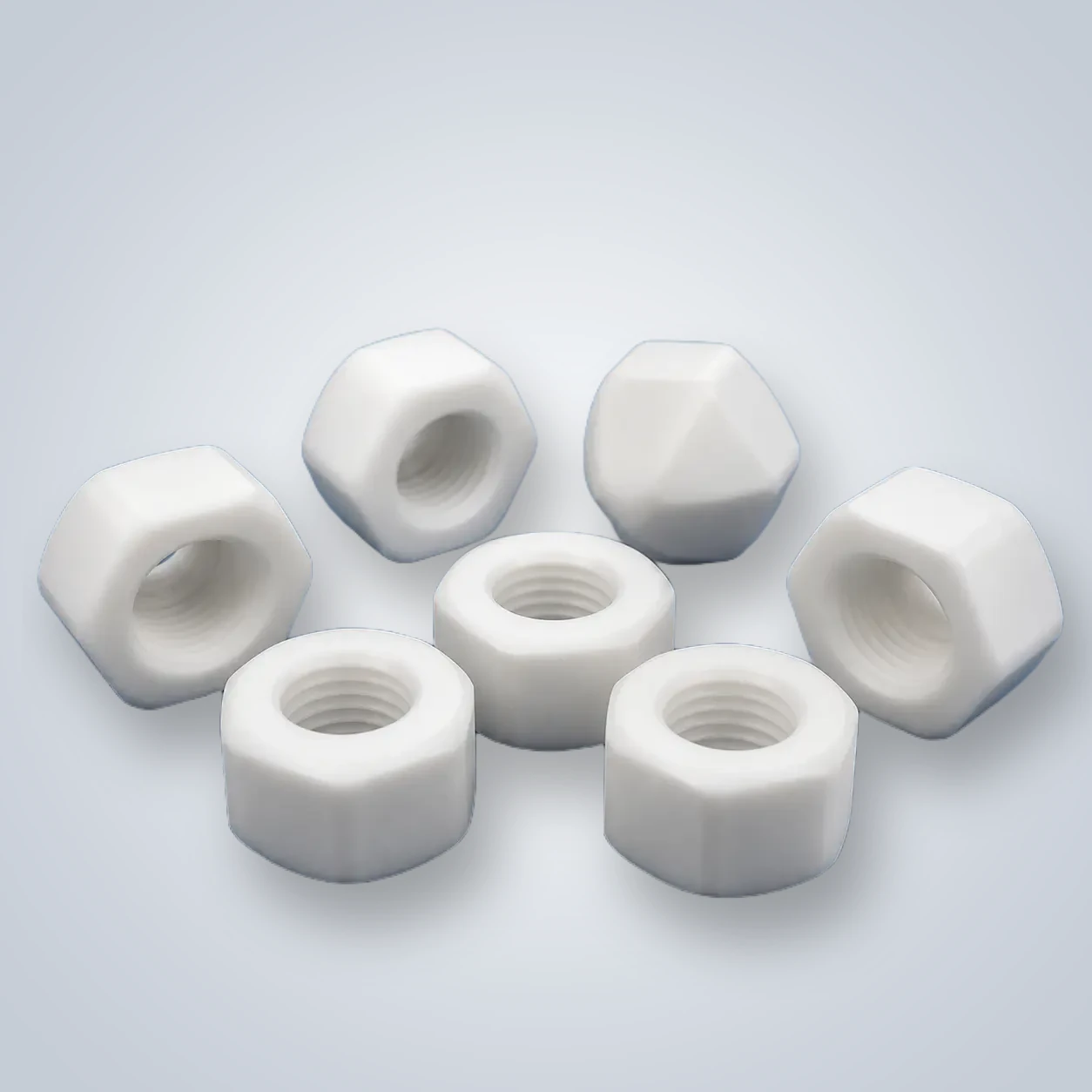 PTFE Nuts — Maßgeschneiderte PTFE- und Fluorpolymer-Produkte vom führenden Hersteller von PTFE und Fluorpolymeren