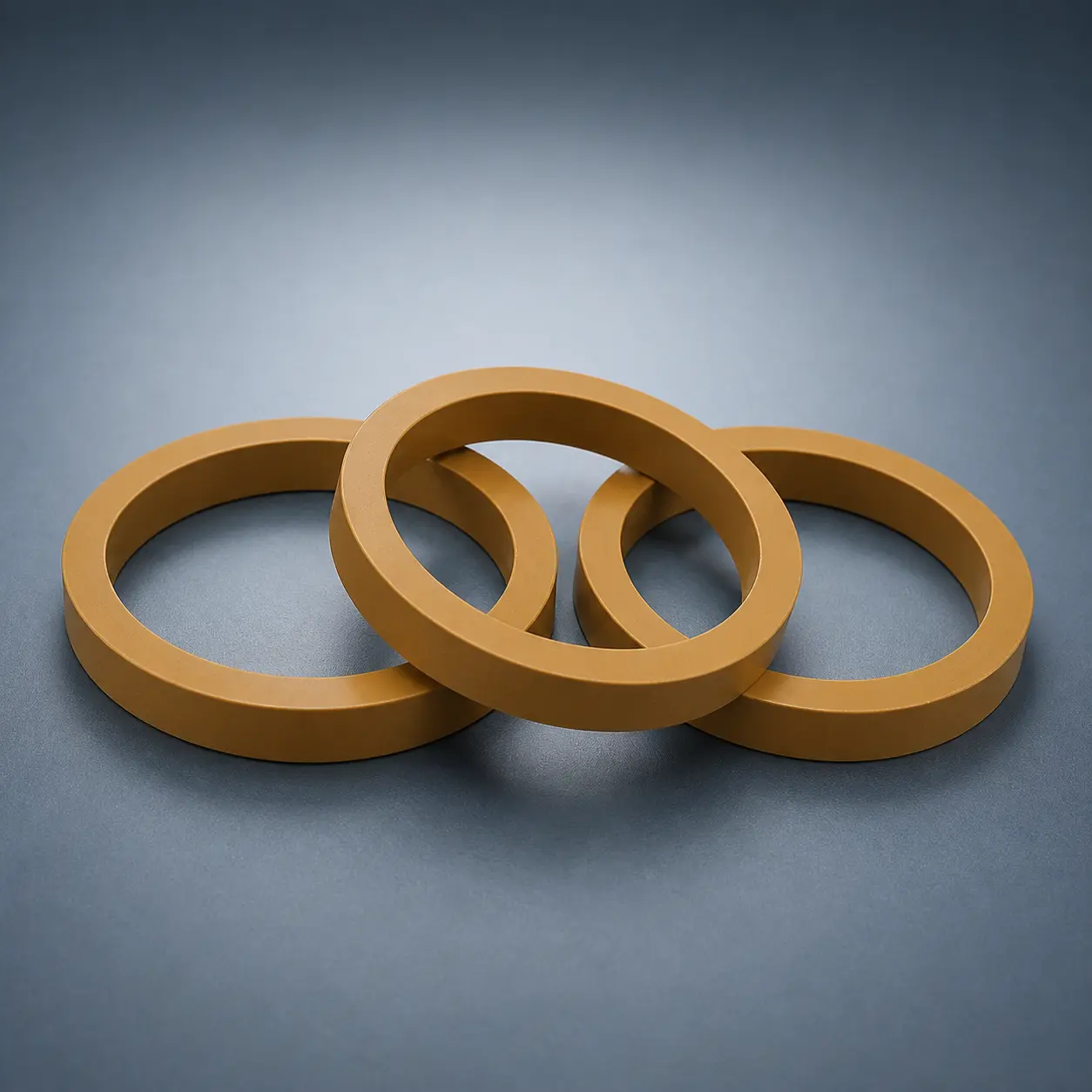 Bronze Filled PTFE Wear Rings — custom PTFE & fluoropolymer product from TOP PTFE & Fluoropolymer Manufacturer
